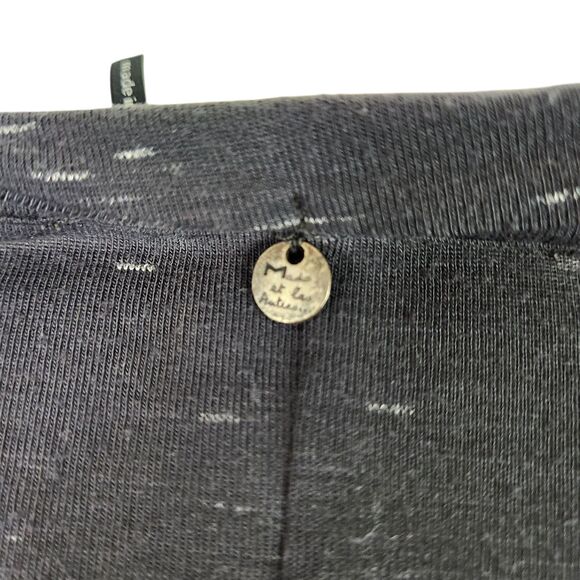 MADO ET LES AUTRES Top Womens 4 Black Long Sleeve Asymmetrical Artsy France - Picture 10 of 12